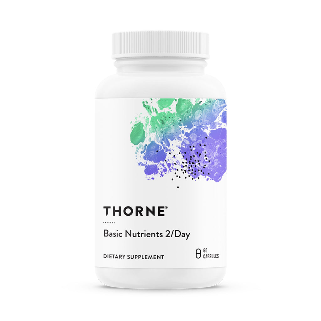 THORNE Basic Nutrients 2/Day | Daily Multi-Vitamin | Vitamin & Mineral Formula | Third-Party Certified | Gluten, Dairy & Soy-Free | 60 Capsules