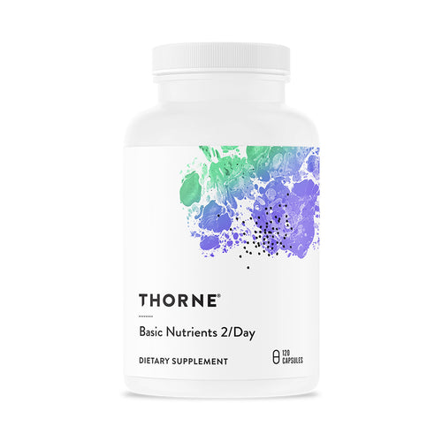 THORNE Basic Nutrients 2/Day | Daily Multi-Vitamin | Vitamin & Mineral Formula | Third-Party Certified | Gluten, Dairy & Soy-Free | 60 Capsules