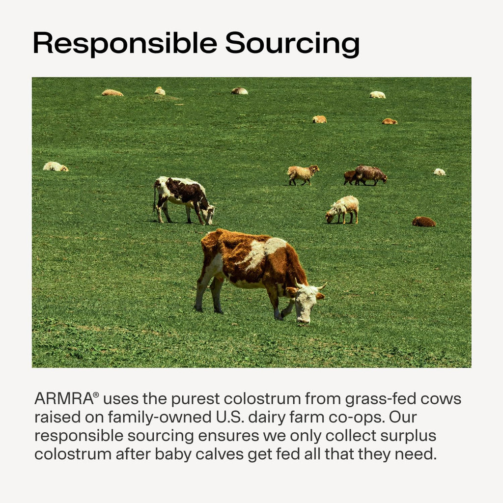 ARMRA Colostrum Powder | Unflavored | Gut Health & Bloating | Skin & Hair | Immunity | Keto, Gluten & Fat-Free | 120 Servings